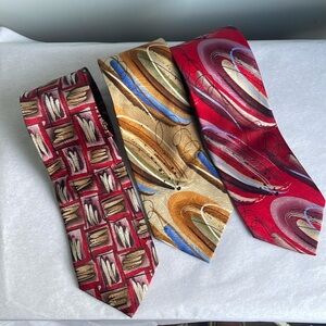 Jerry Garcia J. Garcia Lot of 3 Ties Y2K 100% Silk
